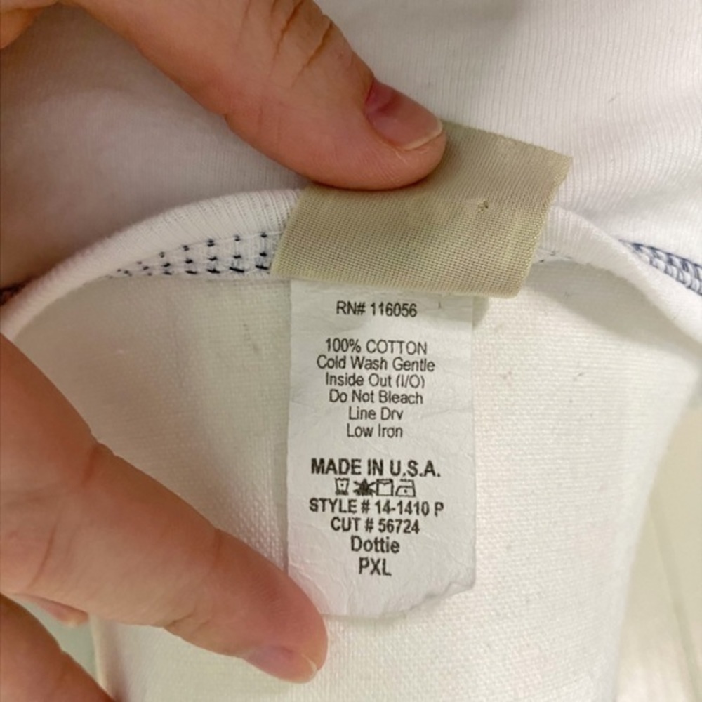 Jess & Jane‎ Dottie Scoop Neck 3/4 Sleeve Paint Splotches Top - Picture 5 of 6